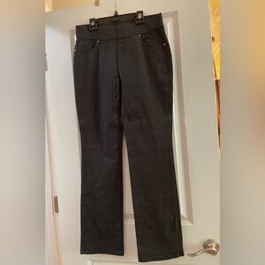 EUC Style & Co. Charcoal Black Straight Leg Trousers Pants Small Cotton Blend